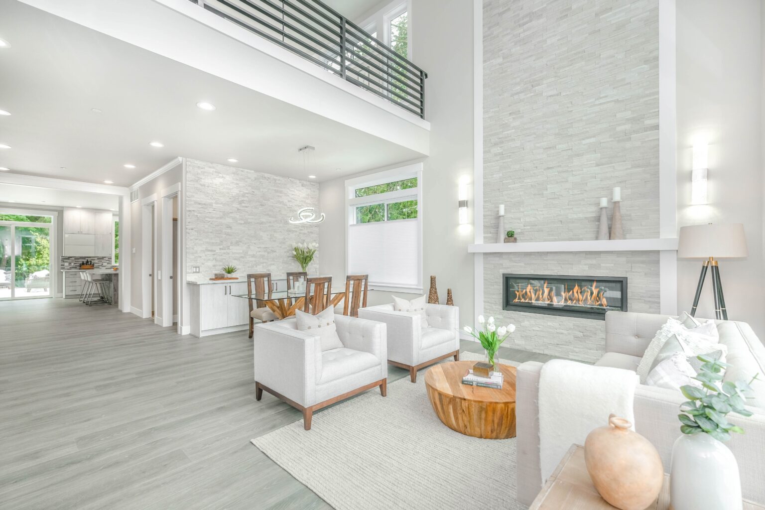 Modern bright home interior